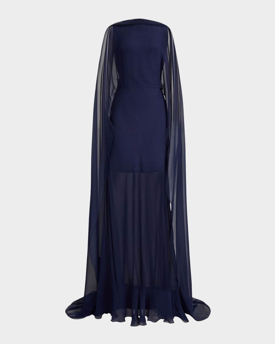 Dylon Washed Chiffon Scarf Evening Dress